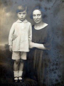 Ken Dale, aged about three, with Alice. Photographic studio shot, circa 1921.