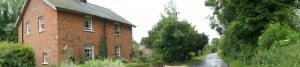 Alice's home, Groom's Cottage, is on the left. It sits on the only road through Wold Newton. 