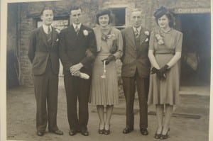 Best man Ken Buckingham, Ken, Eileen, Bill and Peggy