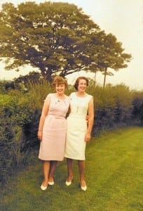 Thelma and Peggy. The hair, the dresses, the white shoes so redolent of the early sixties. Photo by Vic Riding.