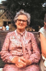 May in her later years in Bourton. She died in 1994 aged 101.