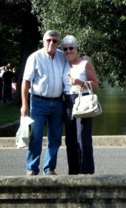 Susan and John at a reunion in Bourton 2012