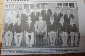 1956: John Waite as captain of under-14s cricket team