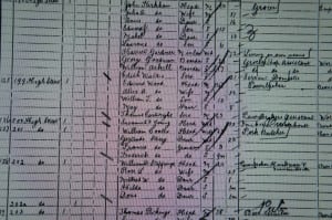 1901 Census. May is 8 and the Woods are living 199 High Street, Cheltenham