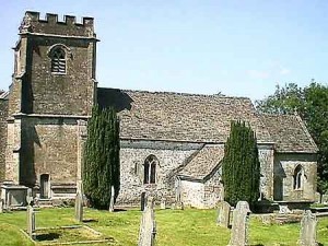 Daglingworth Parish Church where Charles Pitts and Anne Neale married on 1 August, 1846, 