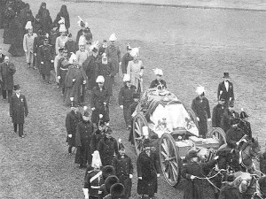 Queen Victoria's funeral. She died on 22 January 1901 at Osborne.